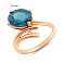 Золота каблучка з великим топазом (арт. 152604Т) – зображення 4