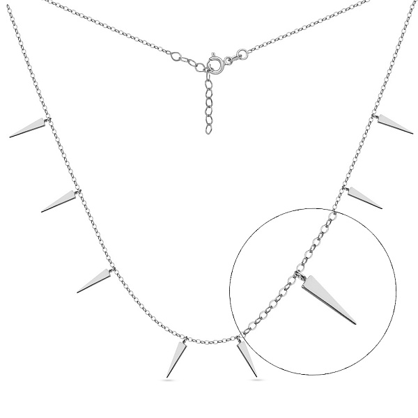 Золотое колье с треугольными подвесками (арт. 351925б) – изображение 1