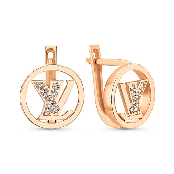Золоті сережки з фіанітами (арт. 106905)