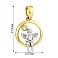 Підвіска з комбінованого золота з фіанітом (арт. 440620ж) – зображення 2