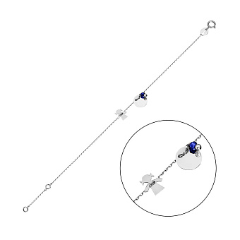 Фото Браслет из белого золота с фианитом (арт. 322833бс)