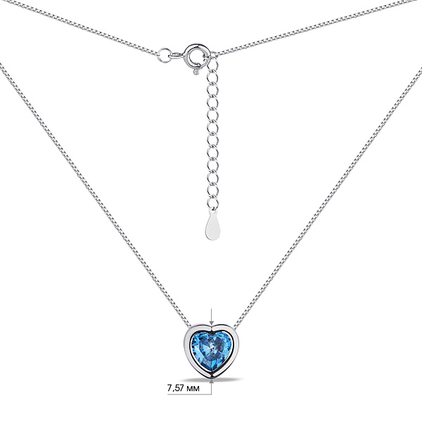 Серебряное колье с альпинитом (арт. 7507/648/3аг) – изображение 3