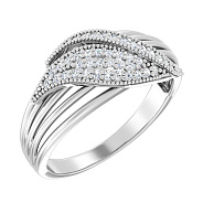 Золотое кольцо с фианитами (арт. 140599б)