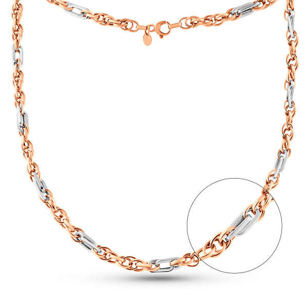 Кольє з комбінованого золота (арт. 352458кб) – зображення 1