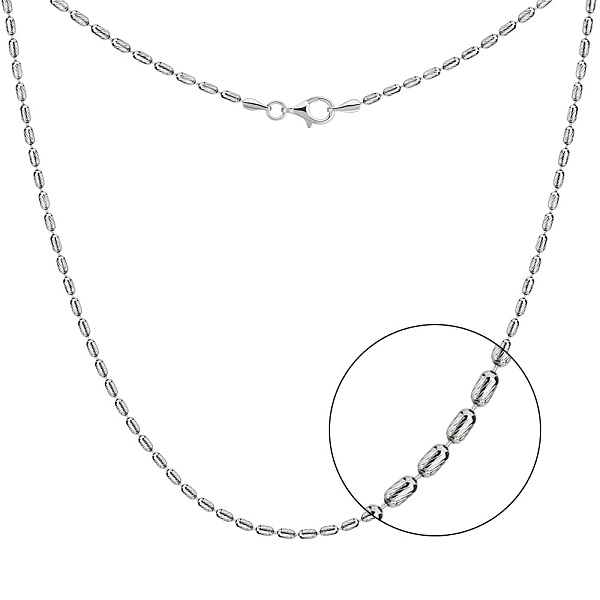 Тонкое серебряное колье без камней (арт. 7507/129а) – изображение 1