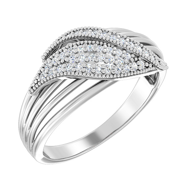 Золотое кольцо с фианитами (арт. 140599б) – изображение 1