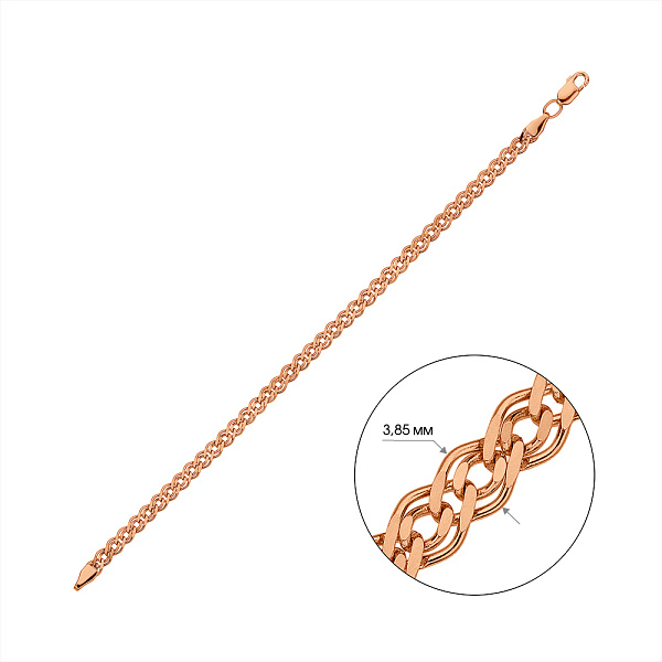 Золотий браслет без каменів плетіння Нонна (арт. ц312104) – зображення 2