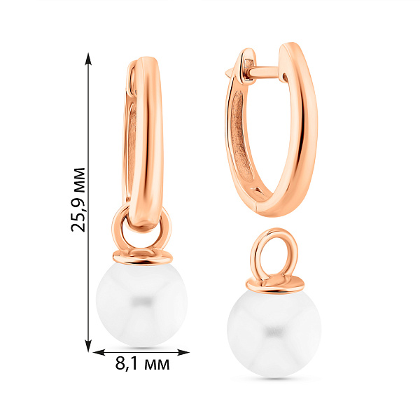 Золоті сережки з перлами (арт. 2191550101) – зображення 4