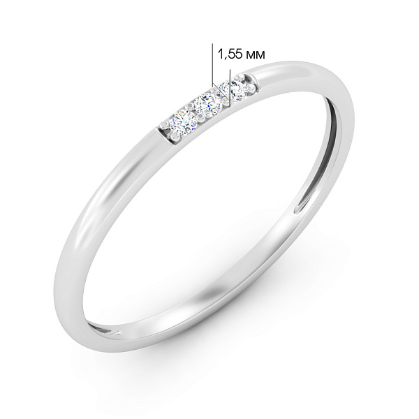 Кольцо из белого золота с бриллиантами (арт. К011709005б) – изображение 2