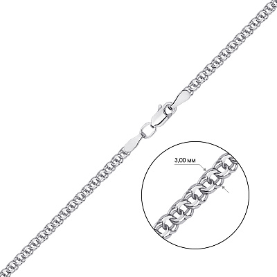 Ланцюжок зі срібла плетіння Бісмарк  (арт. 7508/3-0357.45.2)