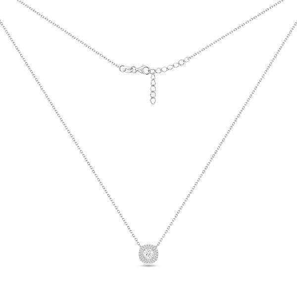 Серебряное колье с подвеской с фианитом (арт. 7507/2637) – изображение 2