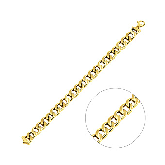 Широкий браслет из желтого золота плетения Панцирное (арт. 326433ж)