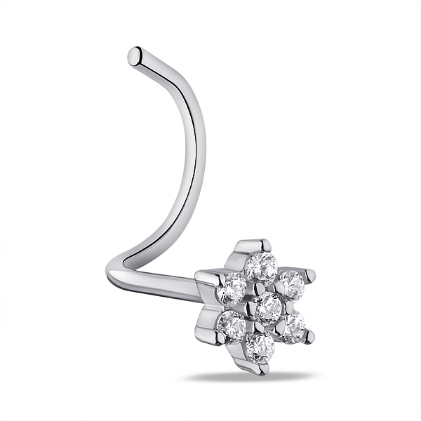 Серебряный пирсинг с фианитами (арт. 7512/ПР2Ф/035) – изображение 1