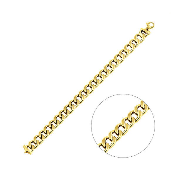 Широкий браслет из желтого золота плетения Панцирное (арт. 326433ж) – изображение 1