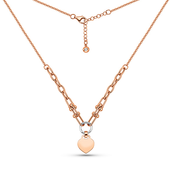 Золоте кольє Серце з фіанітом (арт. 352436кб) – зображення 2