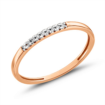 Кольцо из красного золота с бриллиантами (арт. К011125005)