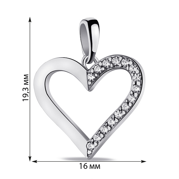 Подвес из серебра с фианитами (арт. 7503/4006) – изображение 2