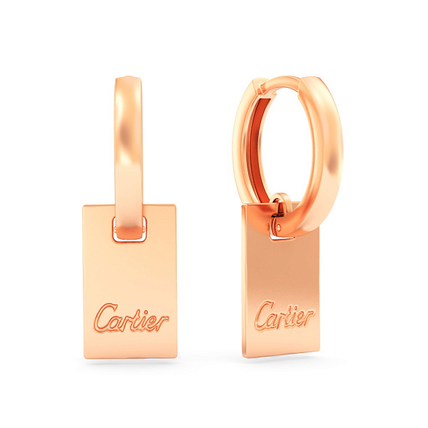 Сережки з червоного золота (арт. 1101238) – зображення 1