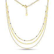 Золотое многослойное колье Francelli (арт. 352855жч)