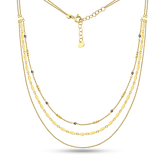 Фото Золотое многослойное колье Francelli (арт. 352855жч)