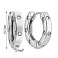 Серьги-кольца из серебра без камней (арт. 7502/9867/15) – изображение 2