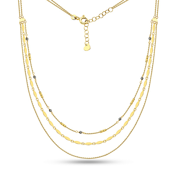 Золотое многослойное колье Francelli (арт. 352855жч) – изображение 1