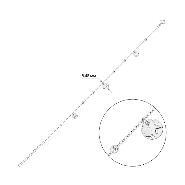 Золотий браслет Монети (арт. 326936б) – зображення 2
