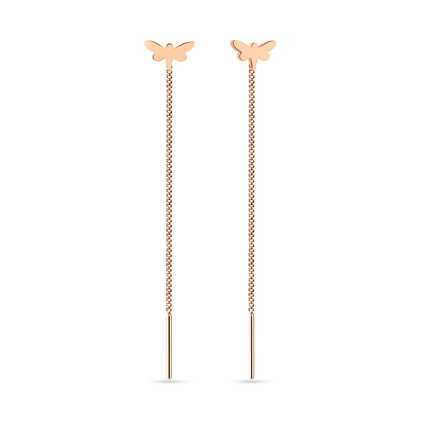 Золоті сережки-протяжки Бабка (арт. 1091112) – зображення 1