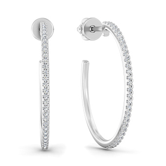 Фото Золоті сережки з діамантами (арт. Т011659010б)