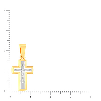 Крестик из желтого золота с распятием  (арт. 501657ж)
