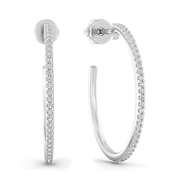 Золоті сережки з діамантами (арт. Т011659010б) – зображення 1