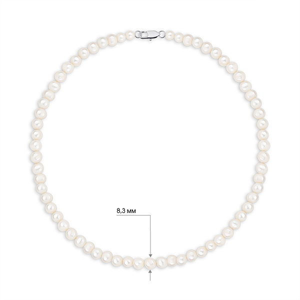 Бусы из жемчуга с застежкой из стали (арт. 9016/241жб) – изображение 2