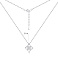 Серебряное колье Цветок с фианитами (арт. 7507/2376/15) – изображение 3