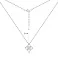 Серебряное колье Цветок с фианитами (арт. 7507/2376/15) – изображение 3