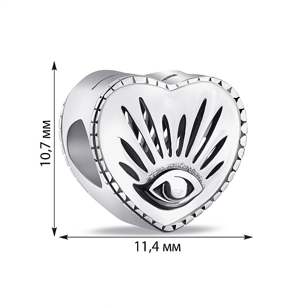 Серебряный подвес-шарм без камней (арт. 7903/3721) – изображение 2