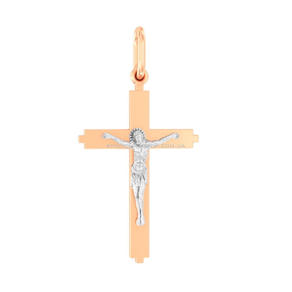 Хрестик з червоного золота «Мереживо Віри та Надії» (арт. 501354) - цена