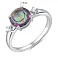 Срібна каблучка з топазом і фіанітами (арт. 7501/2025825Пмст) – зображення 2