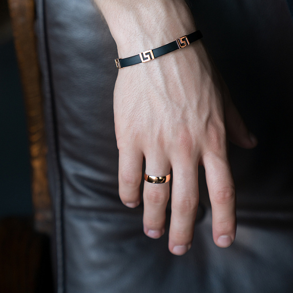 Каучуковий браслет з золотом (арт. 326284) – зображення 2