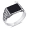 Серебряная печатка с ониксом (арт. 7906/0633.10о) – изображение 5