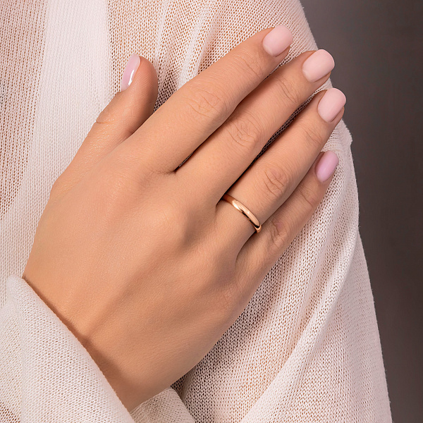 Тонка обручка без каменів (арт. 239227) – зображення 3