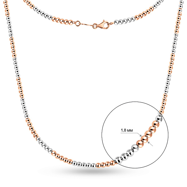 Колье из красного и белого золота (арт. 352634кб) – изображение 4