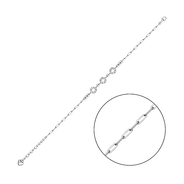Серебряный браслет без камней (арт. 7509/4427) – изображение 1