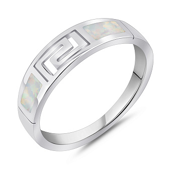 Серебряное кольцо с опалом (арт. 7501/4076Поб)