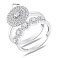 Серебряное двойное кольцо с фианитами (арт. 7501/8610) – изображение 2