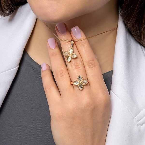 Каблучка з червоного золота (арт. 156580/15) – зображення 3