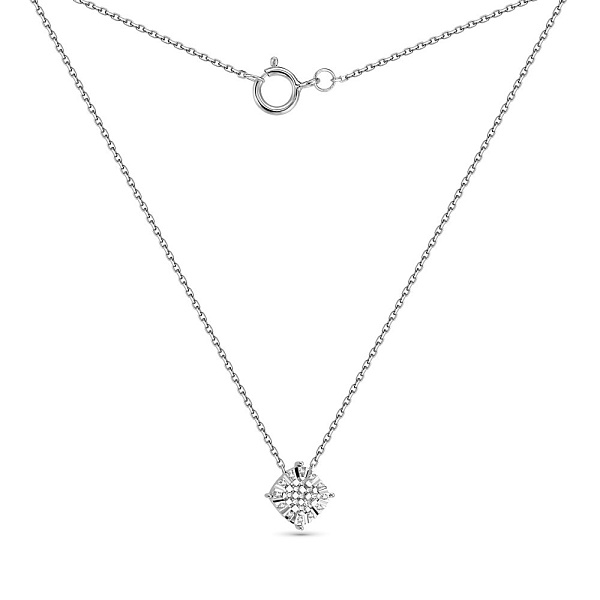 Кольє з білого золота з діамантами (арт. Ц341296005б) – зображення 2