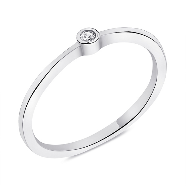 Серебряное кольцо с фианитом (арт. 7501/6309) – изображение 1