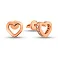 Золотые серьги-пусеты в форме сердца (арт. 2106843101) – изображение 1