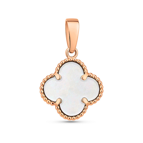 Кулон из красного золота с перламутром (арт. 441439/10п) – изображение 1