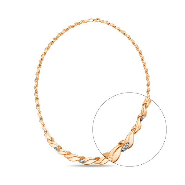 Кольє з червоного золота з родіюванням (арт. 370042р) – зображення 1